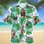 Weimaraner Dog Tropical Plant Green Jungle Pattern Hawaiian Shirt Summer Gifts