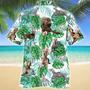 Weimaraner Dog Tropical Plant Green Jungle Pattern Hawaiian Shirt Summer Gifts