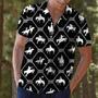 White Cowboy Riding Horse In Black Hawaiian Shirt Summer Gifts