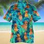 Wirehaired Vizsla Dog Lovers Gift Summer Beach Palm Tree Pattern Hawaiian Shirt Summer Gifts