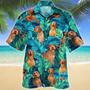 Wirehaired Vizsla Dog Lovers Gift Summer Beach Palm Tree Pattern Hawaiian Shirt Summer Gifts