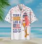 Yeah I Drink Like A Girl Charming Flamingo And Beer White Theme Hawaiian Shirt Summer Gifts