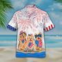 Yorkshire Terrier Independence In Comping, Men's Usa Patriotic Hawaiian Shirt Summer Gifts