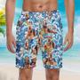 Airedale Terrier Dogs Love Beach Floral Beach Shorts For Men