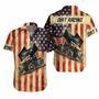 American Flag Dirt Racing Hawaiian Shirt