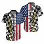 American Flag Dirt Track Racing Hawaiian Shirt