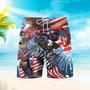 American Patriotic Eagle Memorial Day Beach Shorts For Men