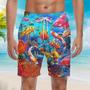 Aquarium Colorful Fishes Beach Shorts For Men