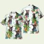 Australian Kelpie Dog Tropical Flower Hawaiian Shirt