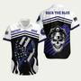 Back The Blue The Police Skull Hawaiian Shirt