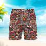 Barbecue Meat It's Time To BBQ Grill Party Beach Shorts For Men