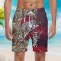 Bass Fishing Swim Trunks With Mesh Lining For Men