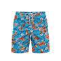 Bbq Lovers Blue Floral Blue Beach Shorts For Men