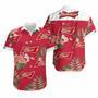 Beer Budweiser Logo Tropical Hibiscus Flower Red Hawaiian Shirt