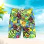 Bigfoot Camping Green Beach Shorts For Men