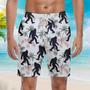 Bigfoot Coconut Tree Tropical Beach Shorts For Men