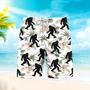 Bigfoot Coconut Tree Tropical Beach Shorts For Men