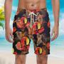 Bigfoot Cool Red Beach Shorts For Men