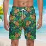 Bigfoot Love Eating Hot Dog Beach Shorts For Men