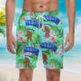 Bigfoot Skydiving Tropical Floral Pattern Beach Shorts For Men