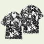 Black And White Electric Guitar Hawaiian Shirt