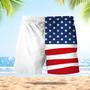 Black Velvet American Flag Swim Trunks