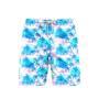 Blue Pink Neon Coconut Palm Tropical Beach Shorts For Men