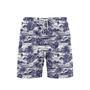 Blue Retro Hawaii Island Beach Shorts For Men