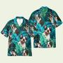 Boston Terrier Floral Pattern Hawaiian Shirt