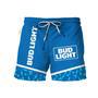 Bud Light Bottle Pattern Swim Trunks