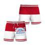 Budweiser Red And White Basic Swim Trunks