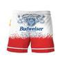 Budweiser Red White Basic Swim Trunks