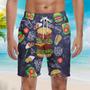 Burger House Loves Food Beach Shorts For Men