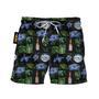 Busch Light Hibiscus Flower Swim Trunks