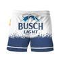 Busch Light White Blue Basic Swim Trunks