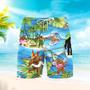 Camping Amazing Bigfoot Blue Beach Shorts For Men