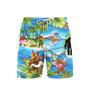 Camping Amazing Bigfoot Blue Beach Shorts For Men