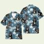 Cane Corso Dog Blue Tribal Pattern Hawaiian Shirt