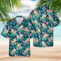 Charolais Blue Floral Summer Hawaiian Shirt Summer Gifts