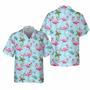 Christmas Flamingo Seamless Pattern Hawaiian Shirt