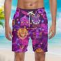 Circus Purple Tropical Beach Shorts For Men