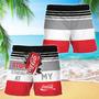 Cocacola Stop Staring At Horizontal Striped Swim Trunks