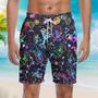 Cocktail Neon Universe Love Beach Shorts For Men