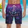 Coffee And Chill Neon Gerbera Beach Shorts For Men