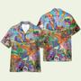 Colorful Magician Hippie Skulls Hawaiian Shirt