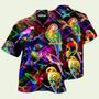 Colorful Parrot Drawing Hawaiian Shirt