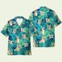 Corgi In Tropical Green Leaves Hawaiian Shirt