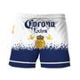 Corona Extra White Blue Basic Swim Trunks