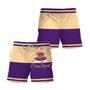 Crown Royal Beige And Purple Basic Swim Trunks