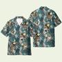 Cute Little Cat Tropical Leaves Pattern Hawaiian Shirt